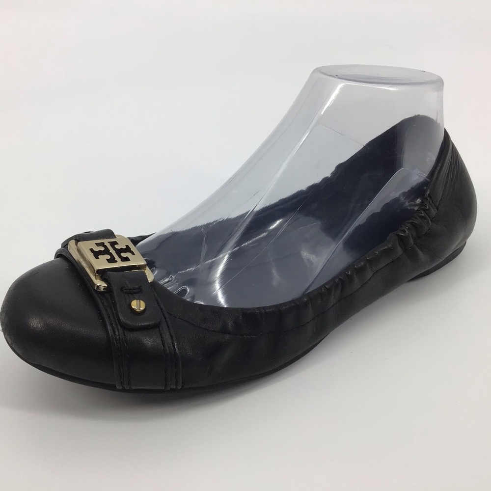 Tory Burch Black Leather Flats